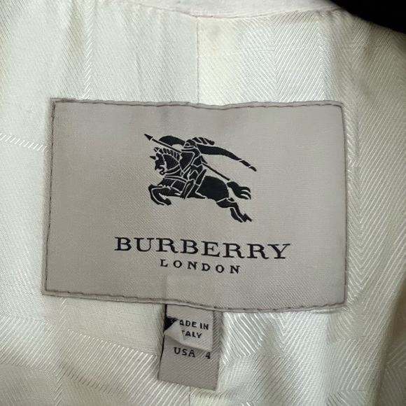Burberry Swing Coat in Cream size 4 - Picture 5 of 7